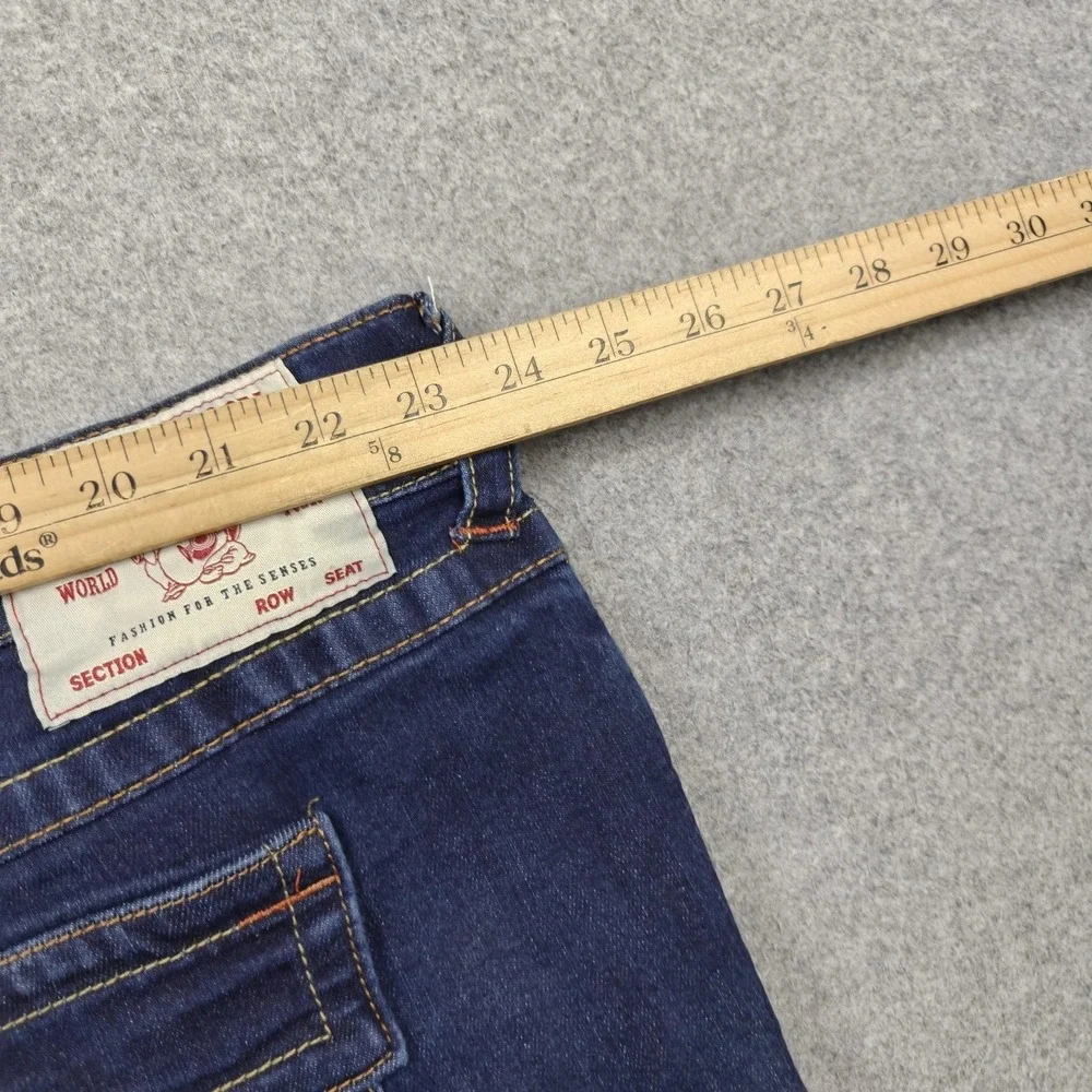 True Religion Ricky Jeans Mens 46x34 Blue Wash Relaxed Straight Stretch Denim